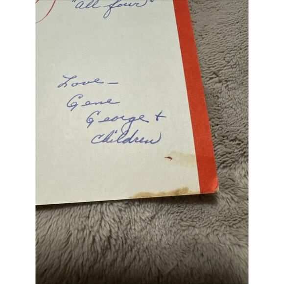 Vintage Lot Of 5 used Christmas Greeting Cards - Picture 5 of 5